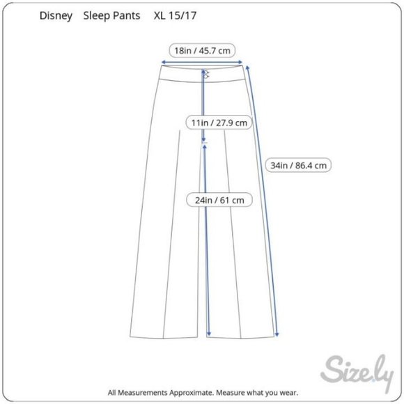 Disney Pajama Bottom Teen Mickey Minnie Love XL 15/17 drawstring elastic - Picture 2 of 12